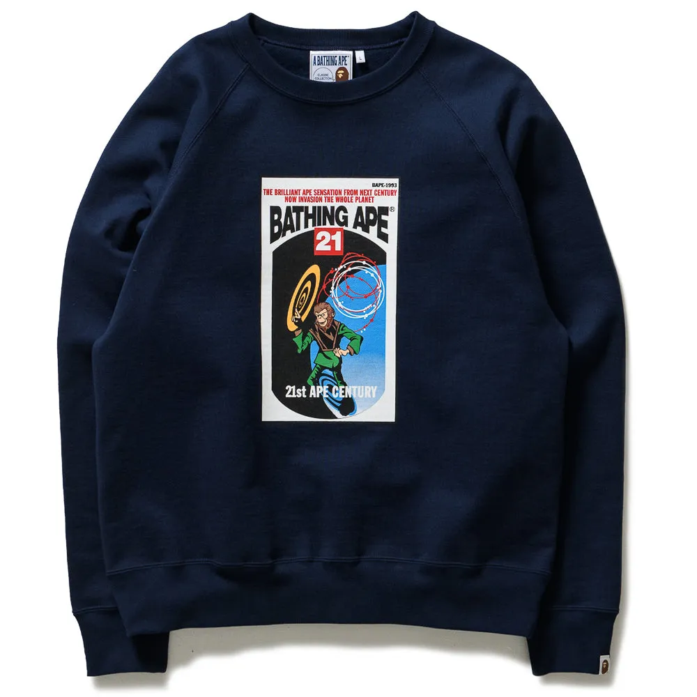 A Bathing Ape Relaxed Fit Crewneck - Navy