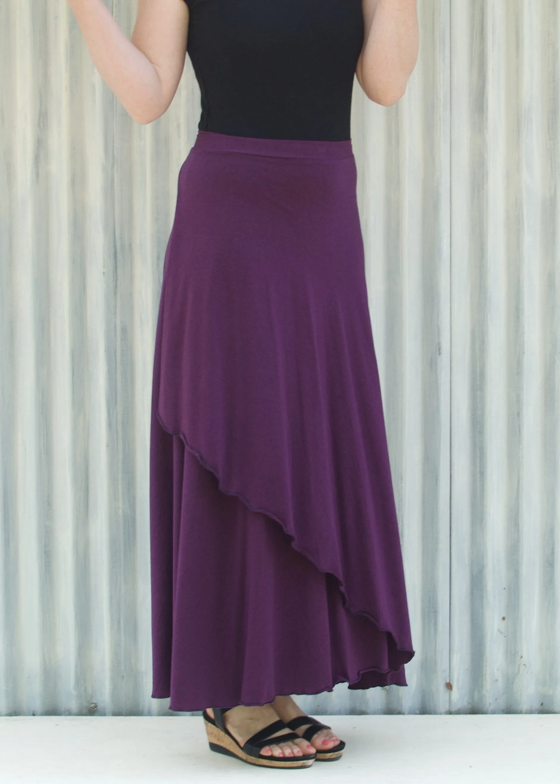 Amethyst Iris Wrap Skirt