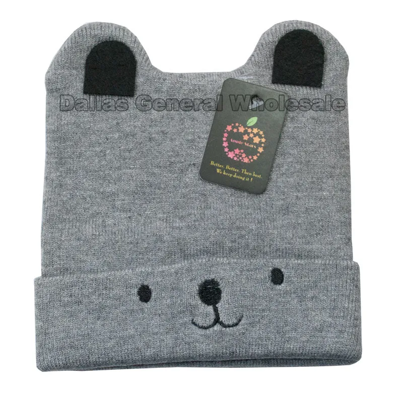 Babies Bear Ears Beanie Hats Wholesale