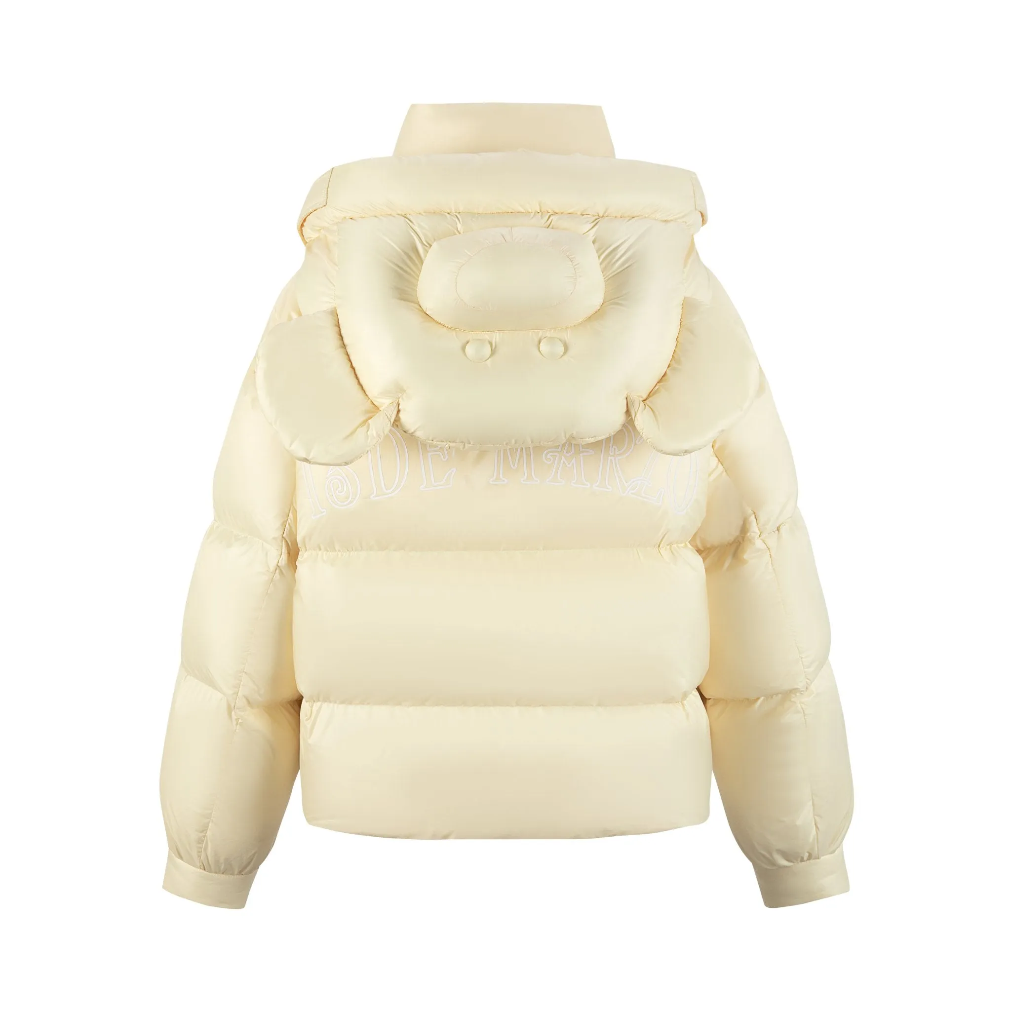 Bear Embossment Down Jacket In Yellow