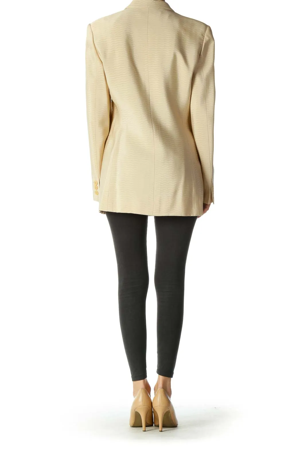 Beige Long Blazer