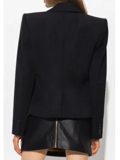 Black Double Zip Blazer Jacket