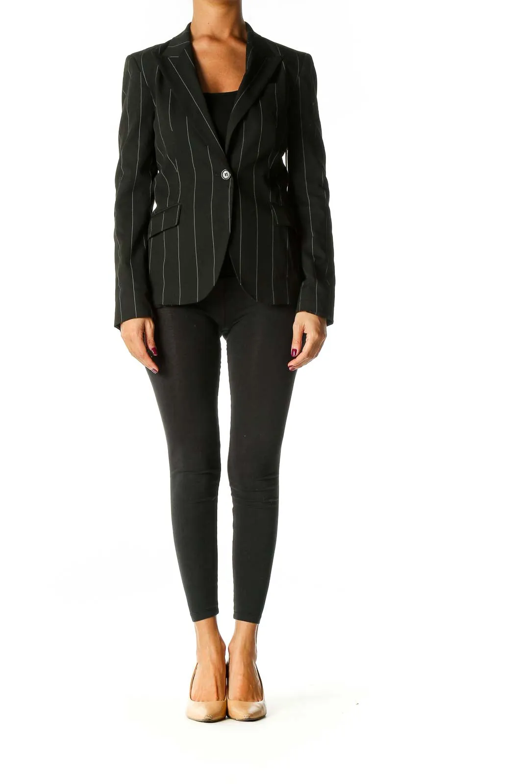 Black Striped Blazer