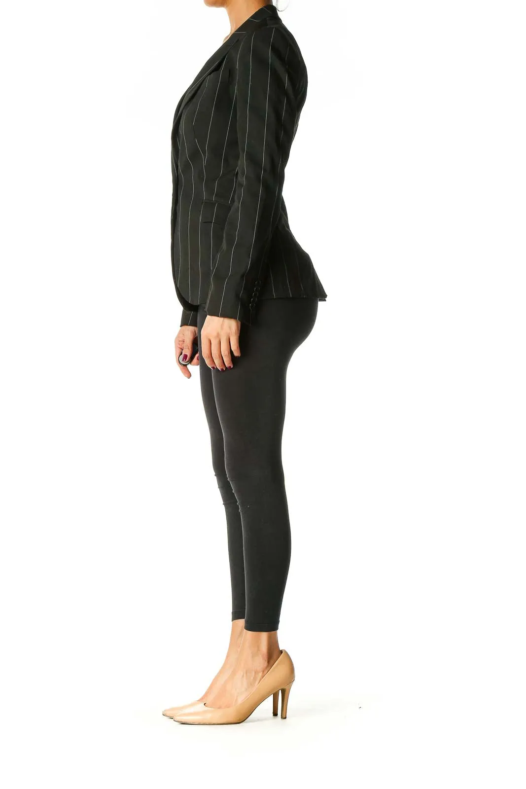 Black Striped Blazer