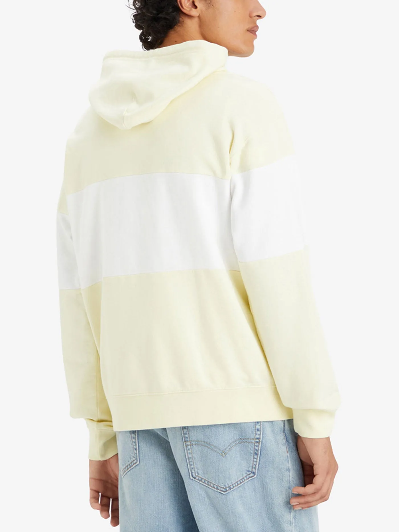 Blocked Comber Pear Sorbet/Bright White Hoodie