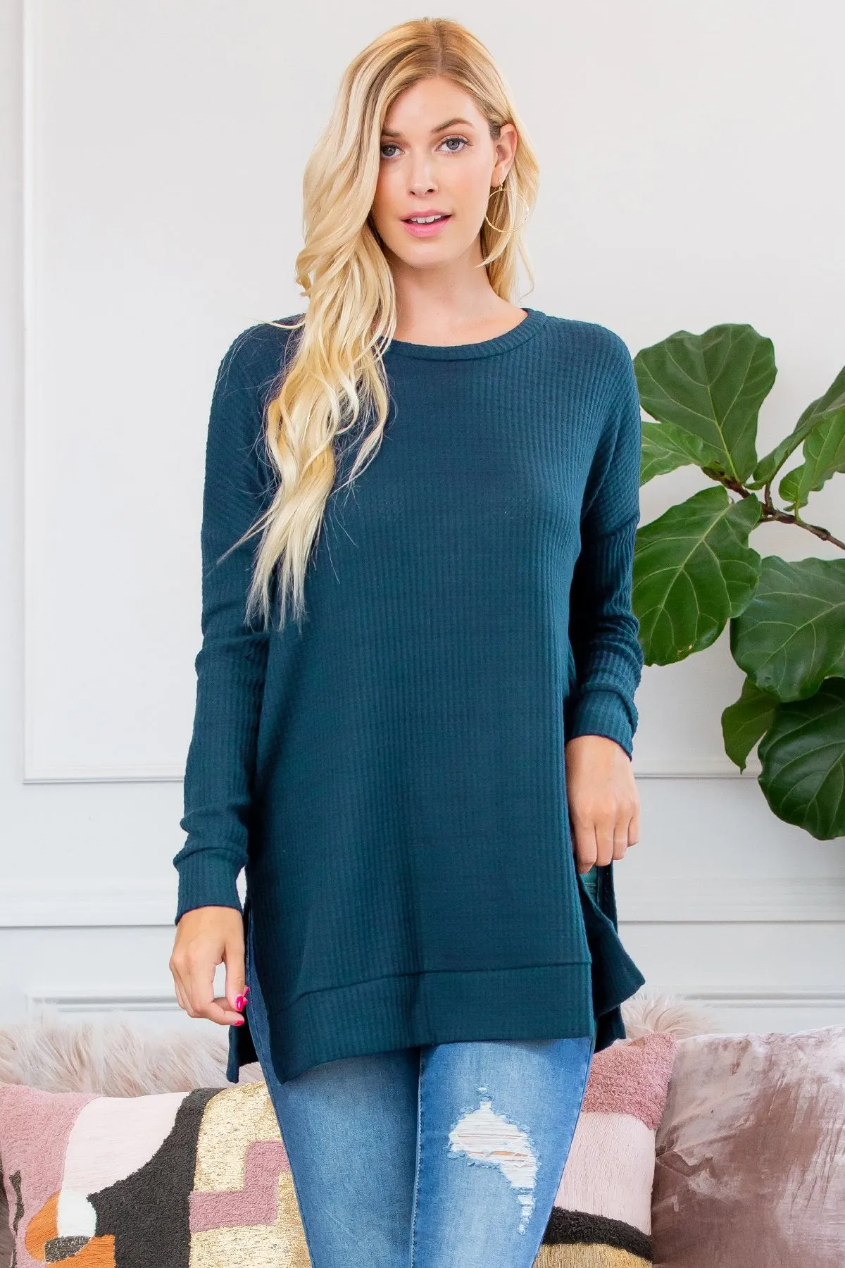 Brushed Thermal Waffle Sweater