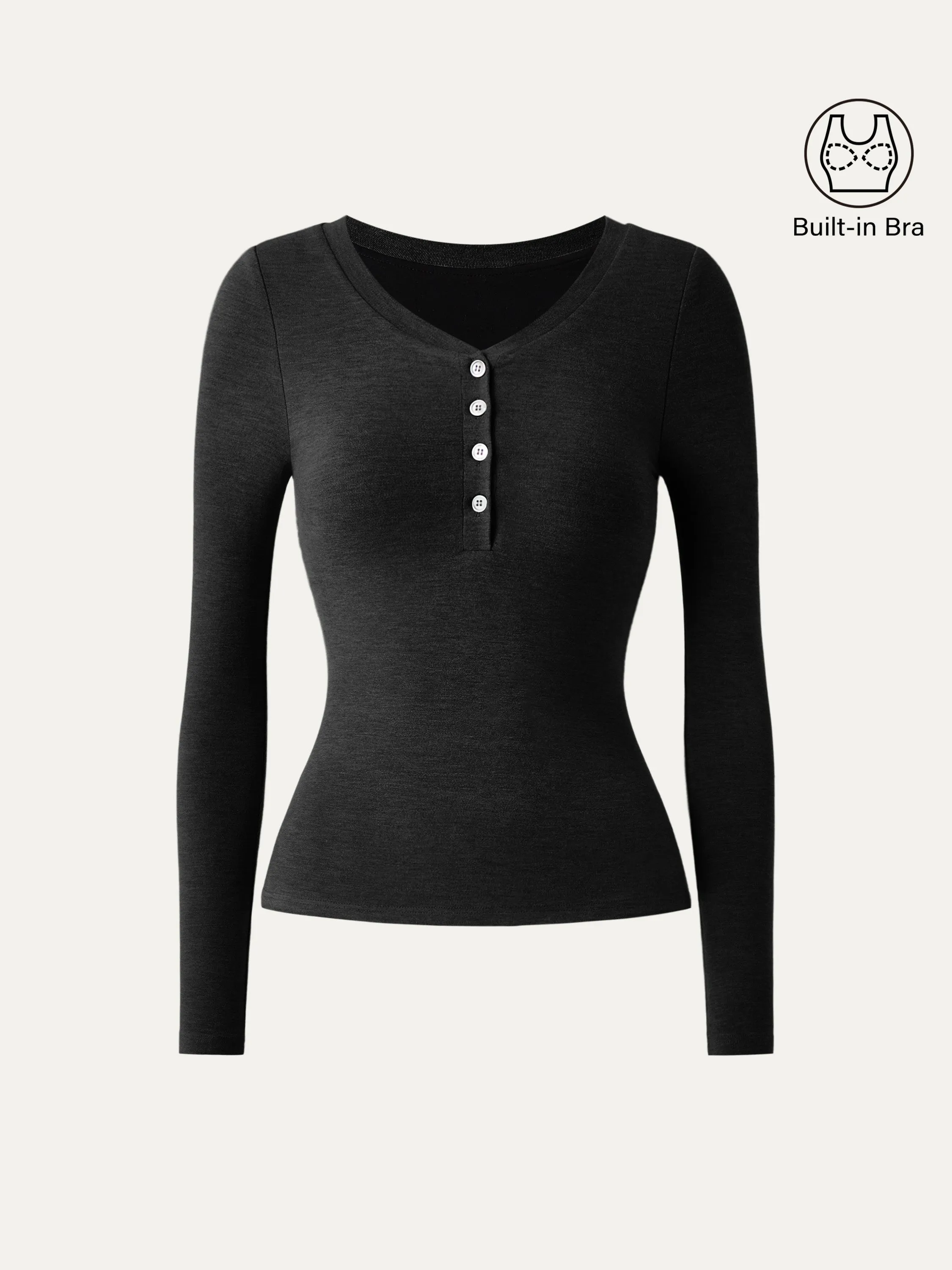 Button Henley Cozy Brami Top