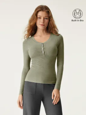 Button Henley Cozy Brami Top