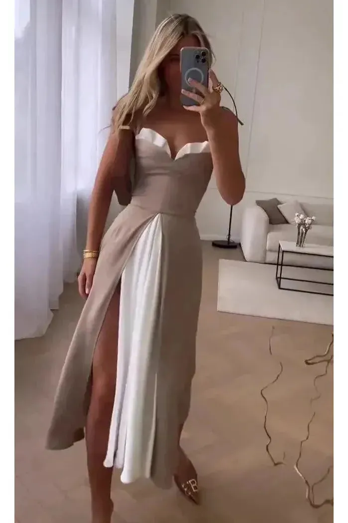 Casual Front Slit long Dress