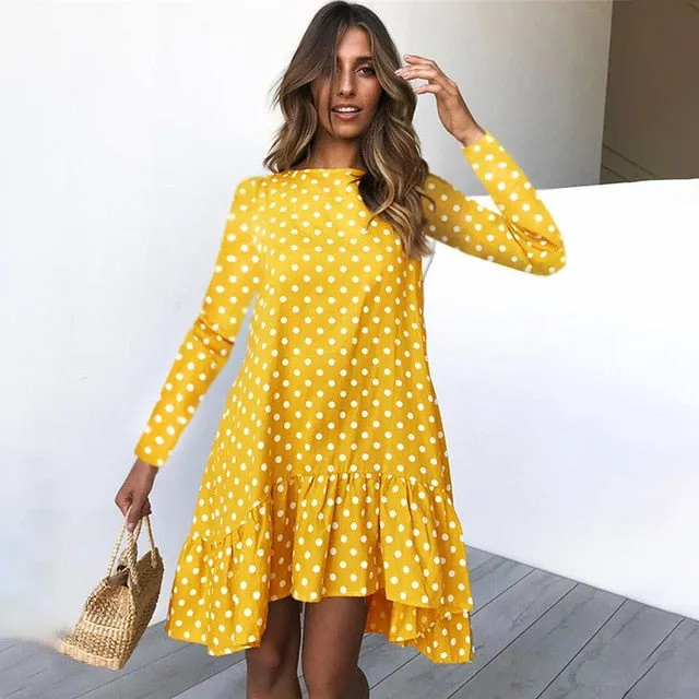 Fashion Polka Dot Chiffon Dress