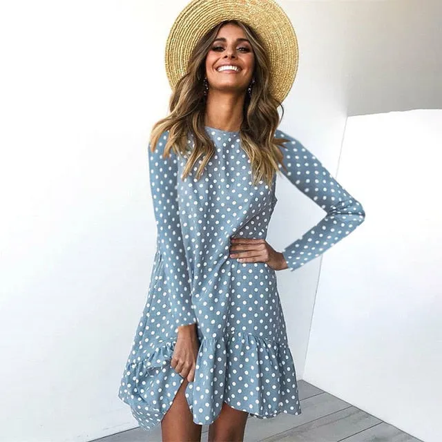 Fashion Polka Dot Chiffon Dress