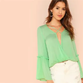 GEORGIE'S GREEN BOHO BLOUSE