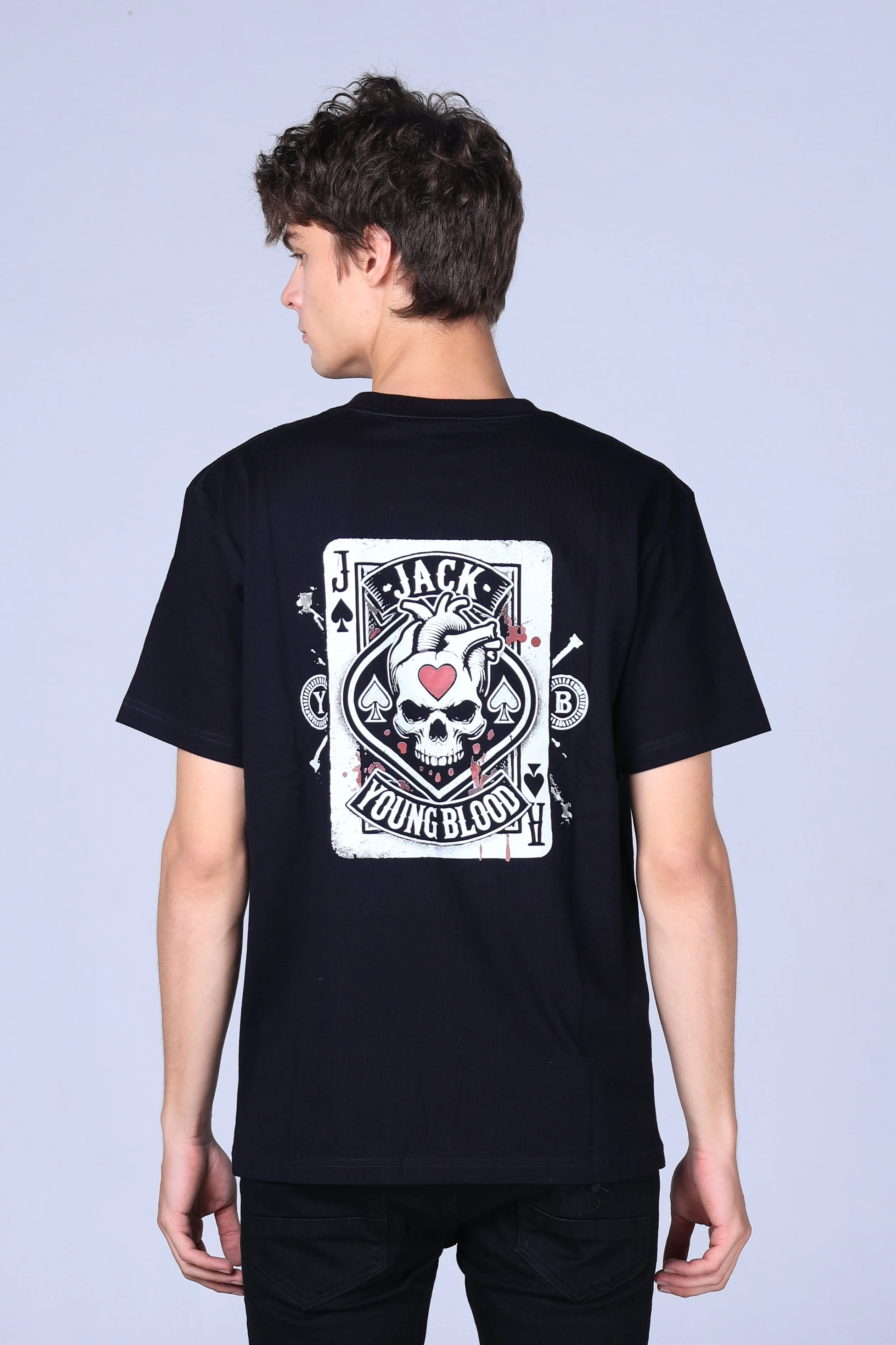 Jack Russel - Men T-Shirts - Klassik TJ-YB1/BK Oversized Black