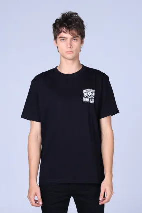 Jack Russel - Men T-Shirts - Klassik TJ-YB1/BK Oversized Black