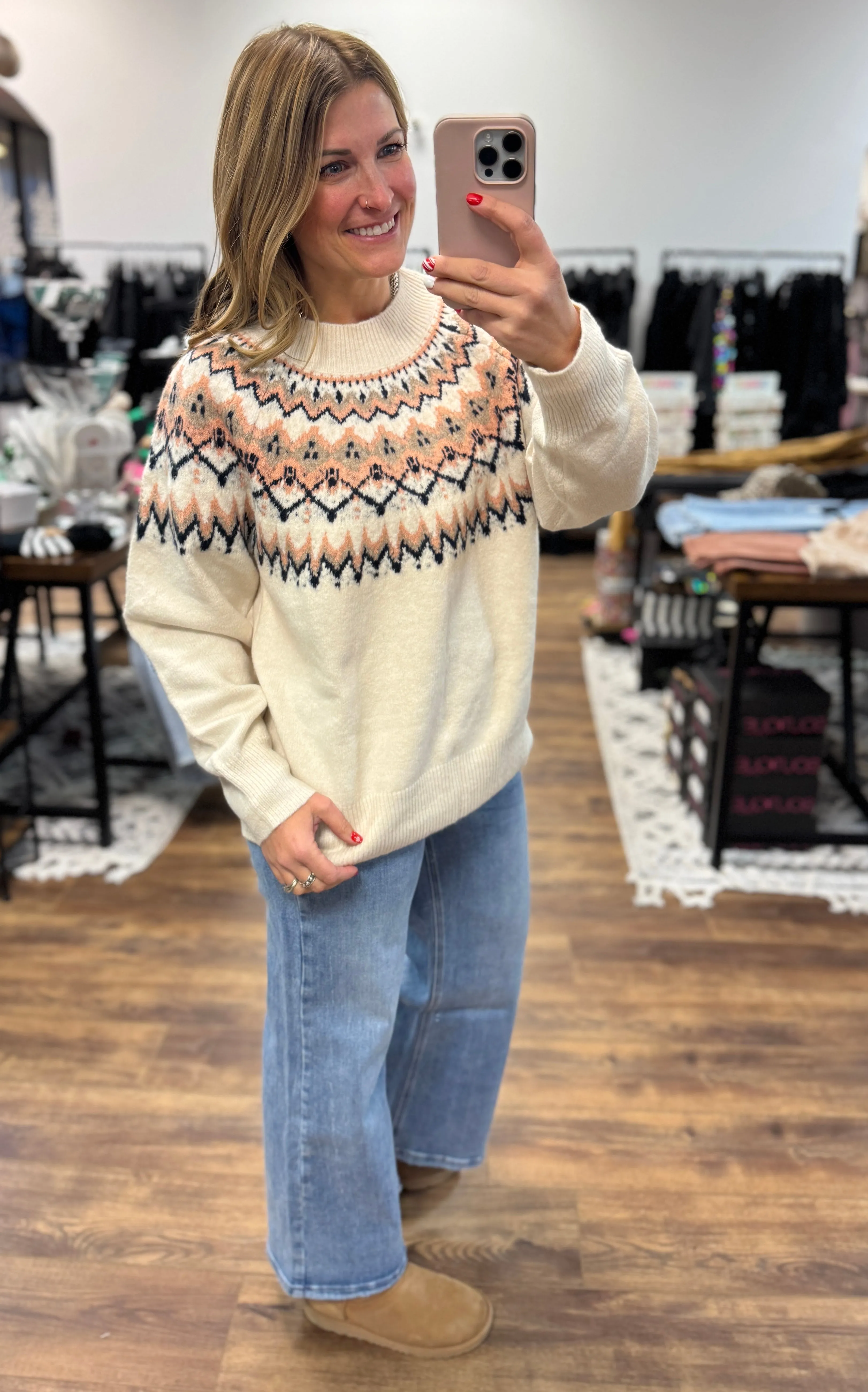 Jacquard Pattern Sweater