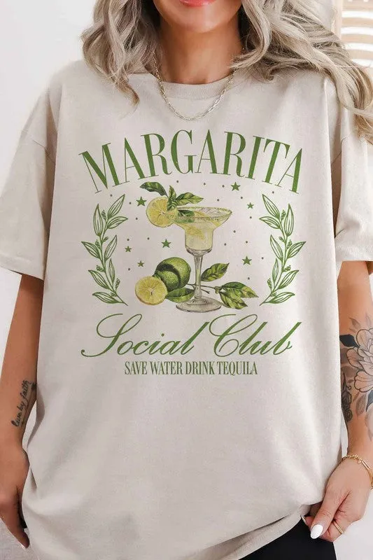 MARGARITA SOCIAL CLUB OVERSIZED GRAPHIC TEE