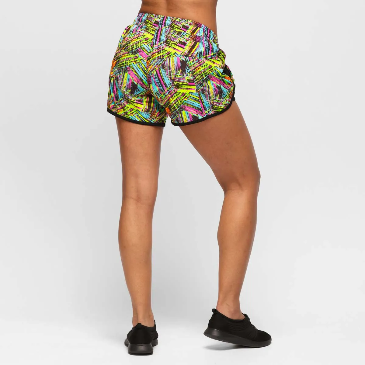 Neon Scratch Loose Fit Workout Shorts