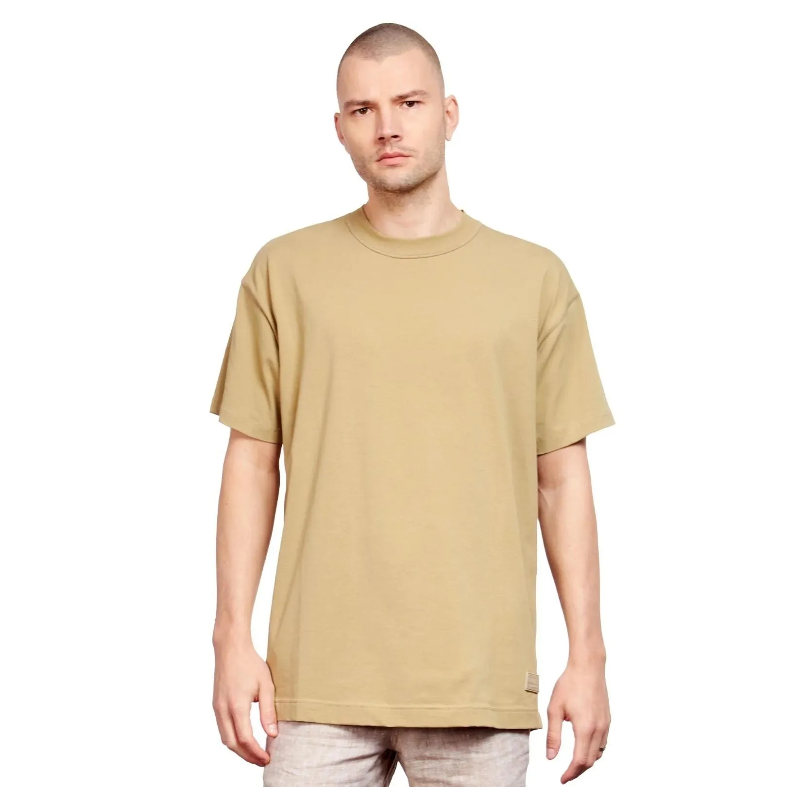 Oversize Crew Neck T-Shirt - Beige