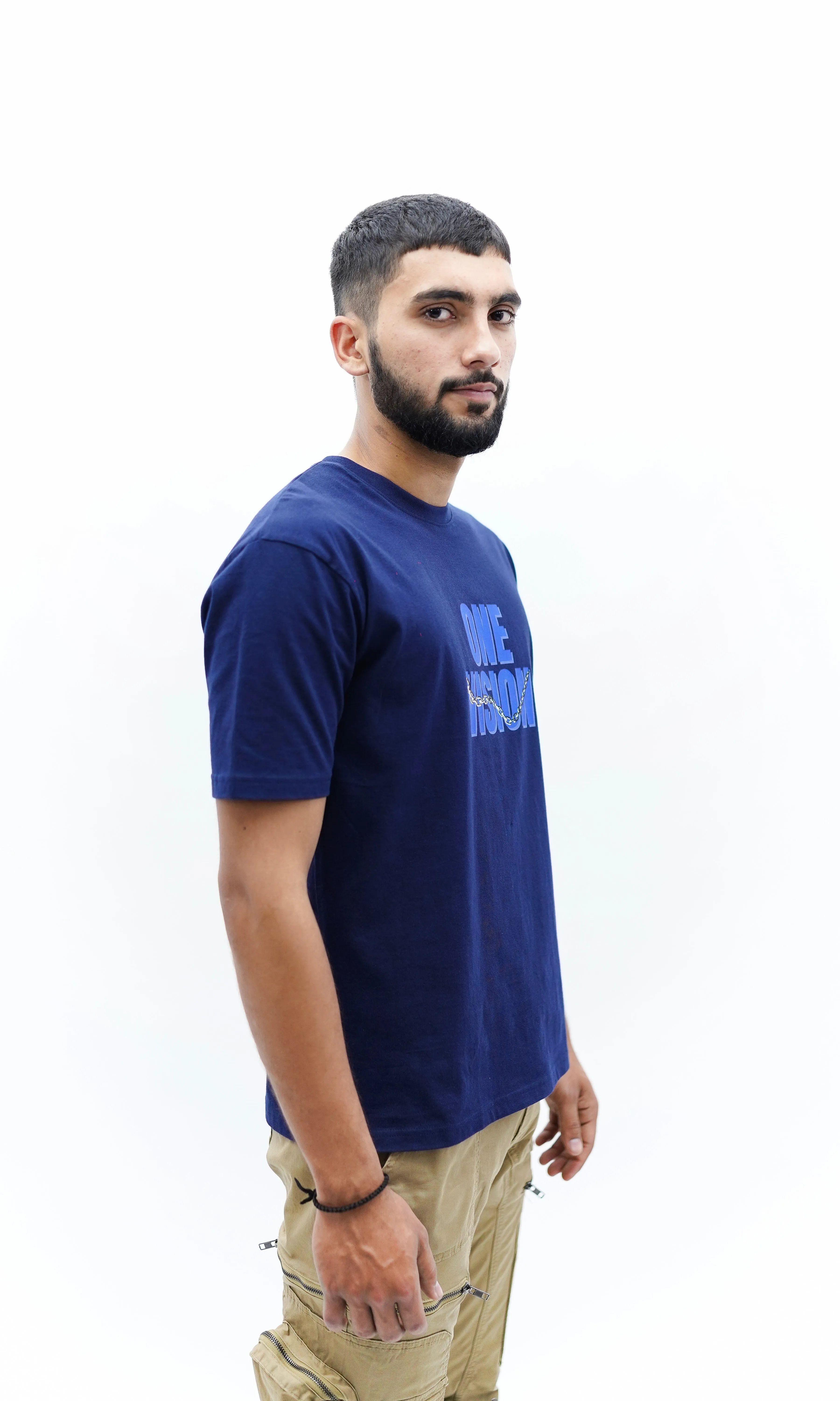 "One Vision" Relaxed Blue T-Shirt By DemonWear for Him