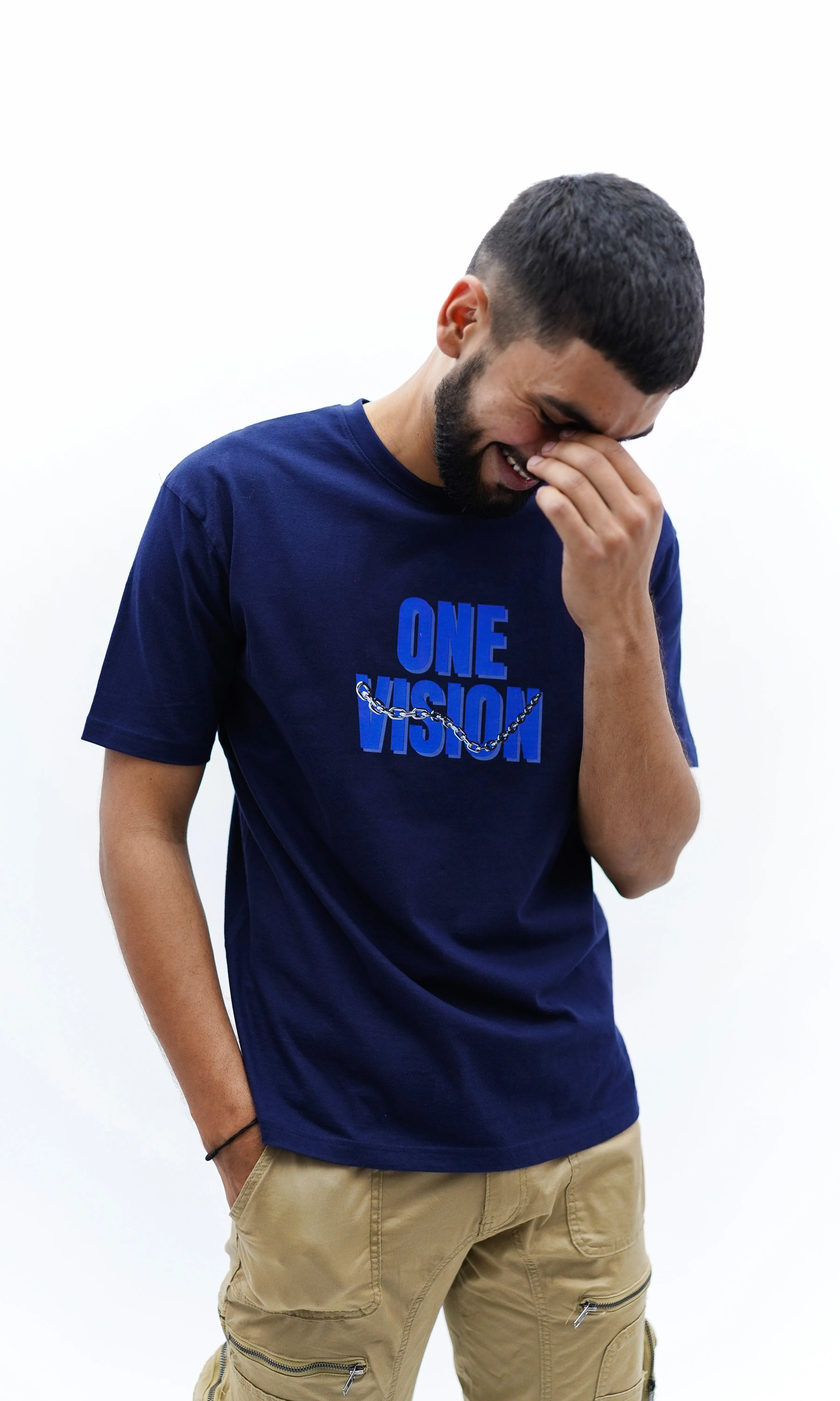 "One Vision" Relaxed Blue T-Shirt By DemonWear for Him