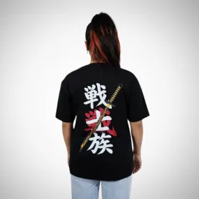 "Samurai" Relaxed Black T-Shirt By DemonWear for Her