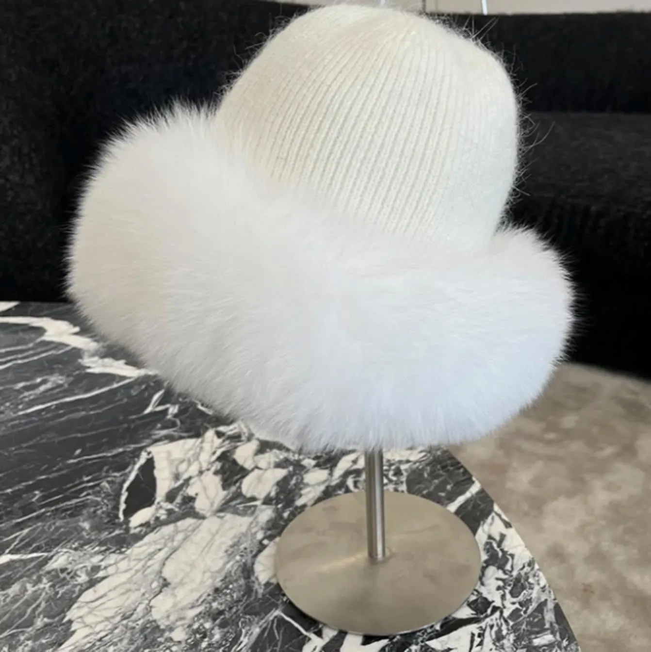 Real Fox Fur Wool Hats