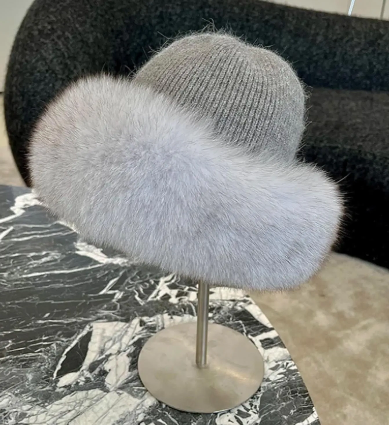 Real Fox Fur Wool Hats