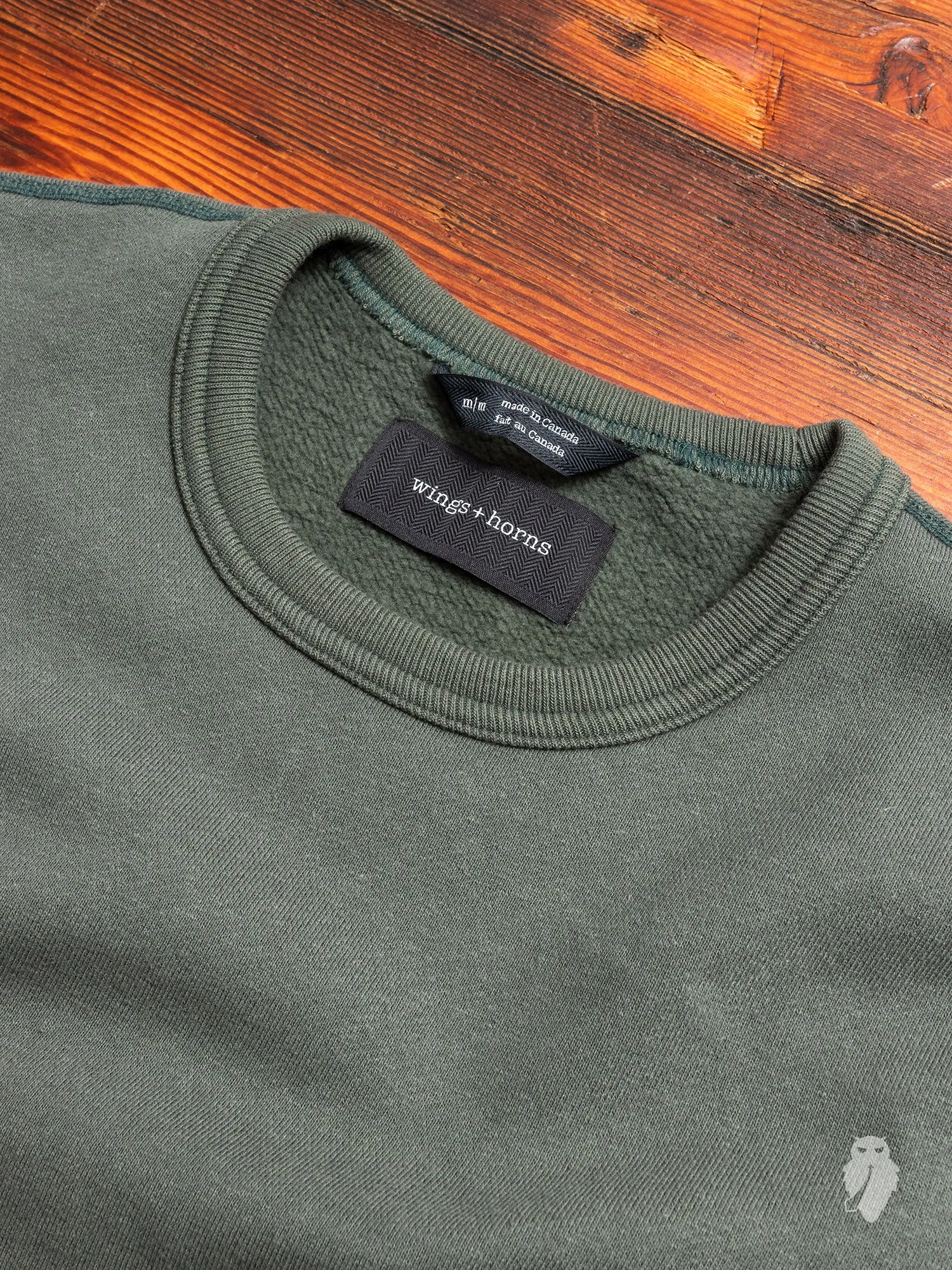 Relaxed Fleece Crewneck Sweater in Pine