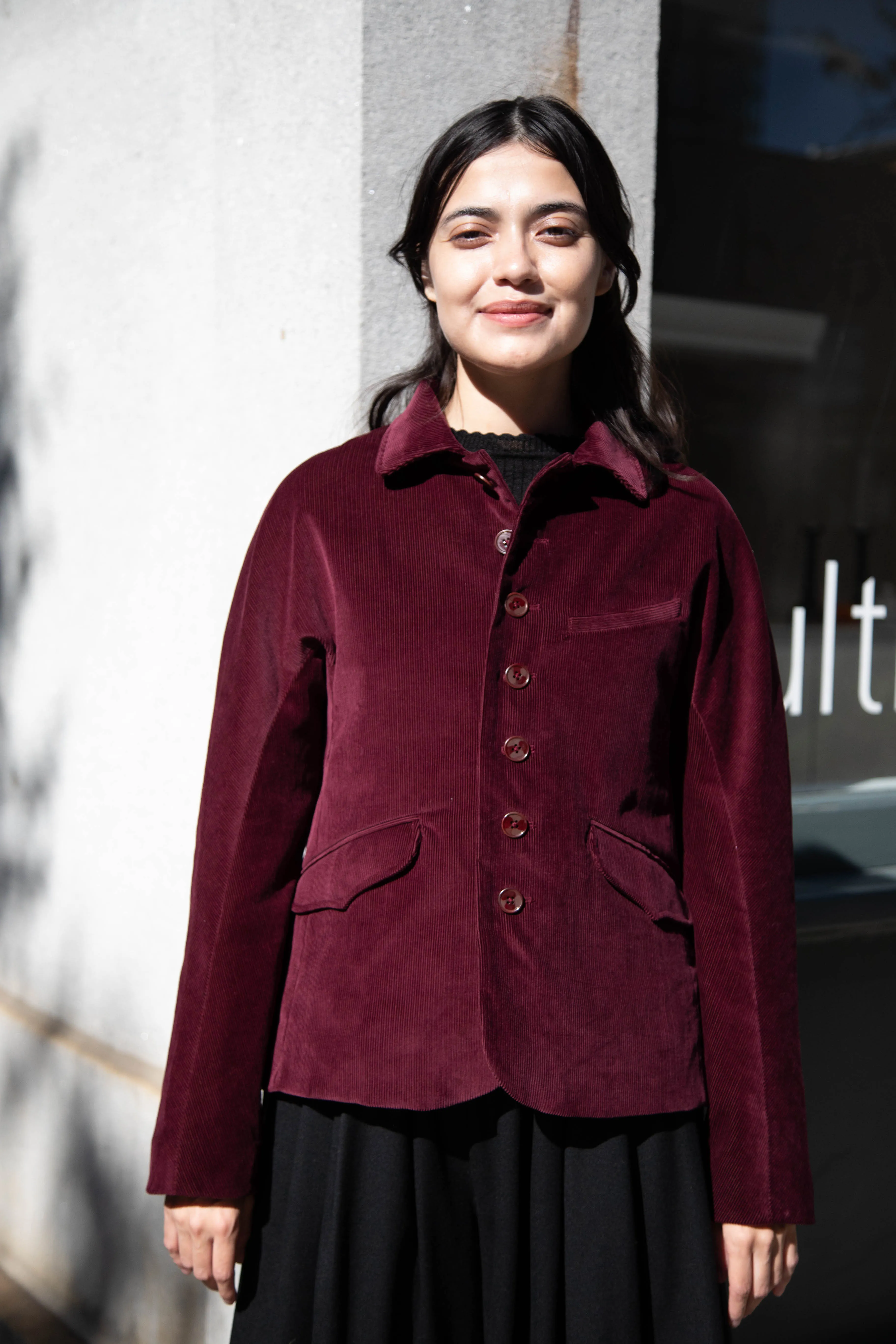 Seventyfive | Student Jacket in Plum Corduroy