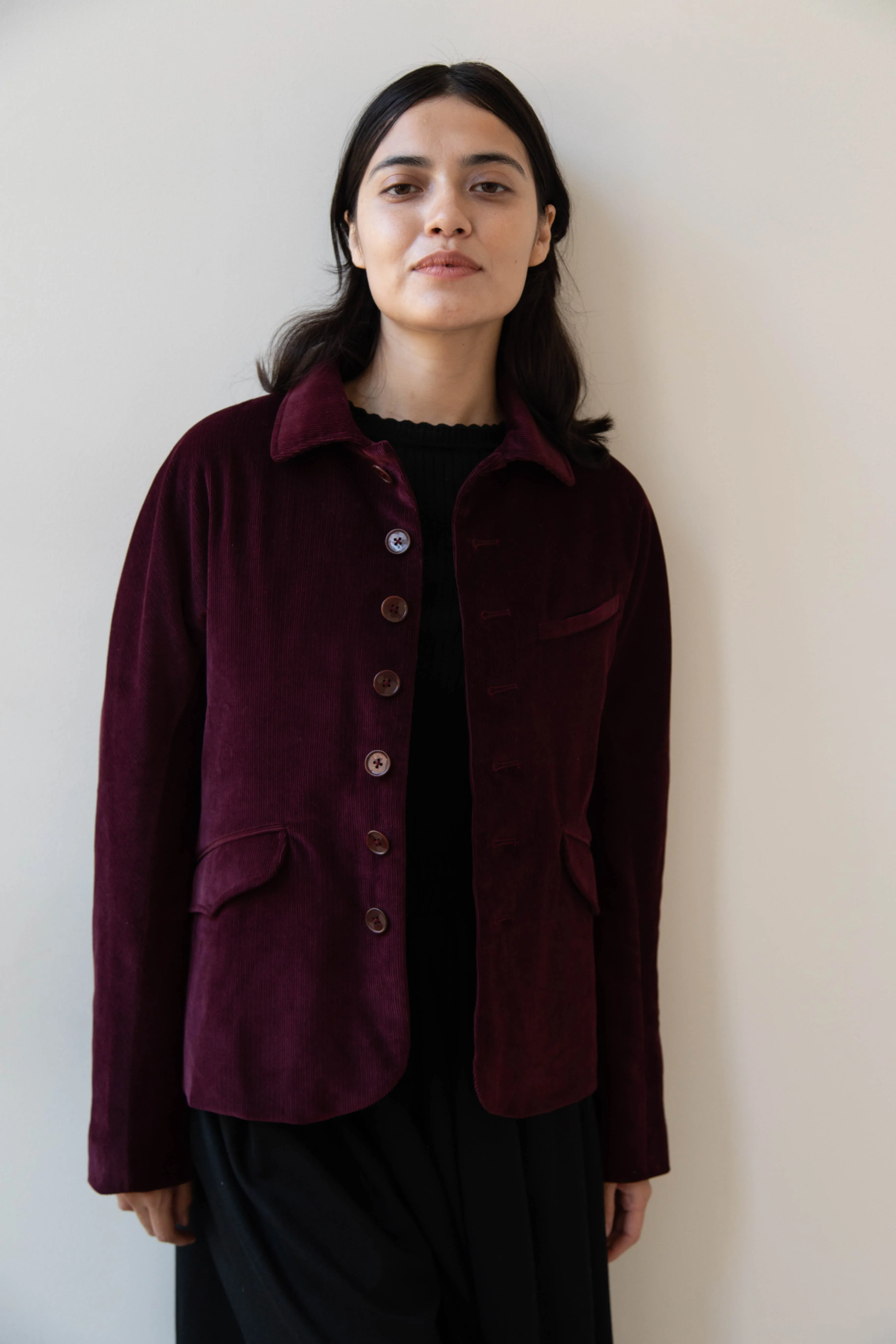 Seventyfive | Student Jacket in Plum Corduroy