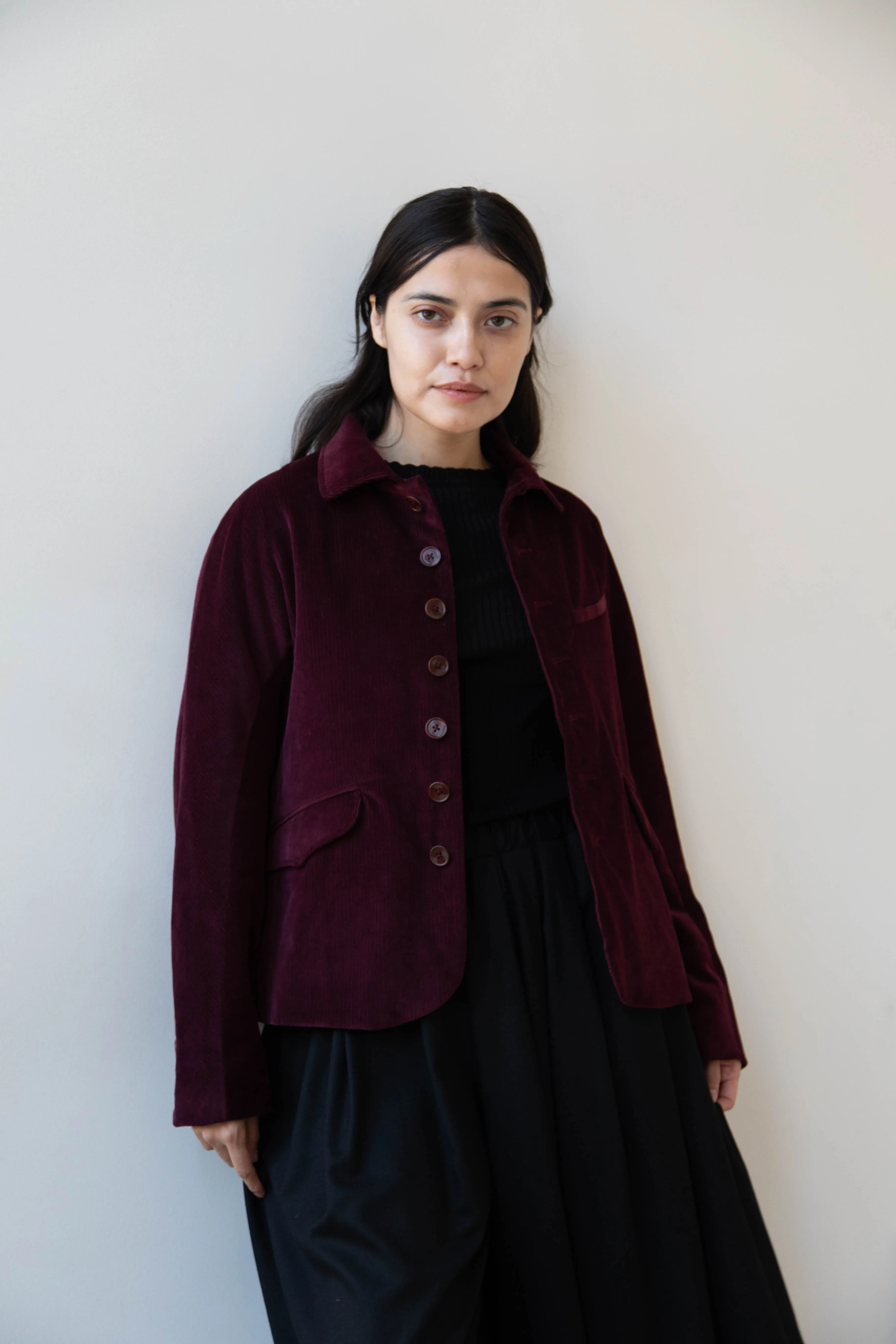 Seventyfive | Student Jacket in Plum Corduroy