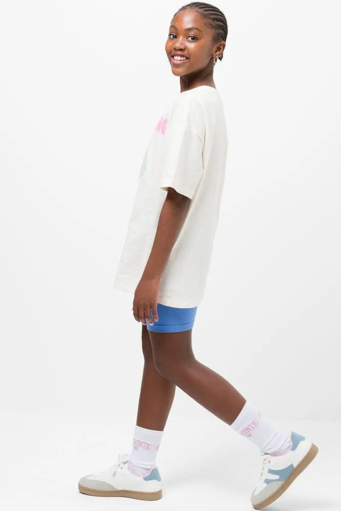 Shell Oversized Short Sleeve T-Shirt White