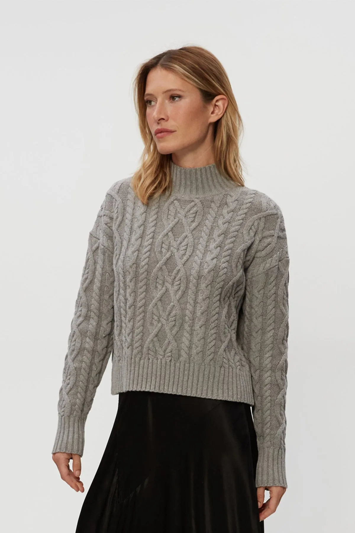 Suki Cable Mock Neck