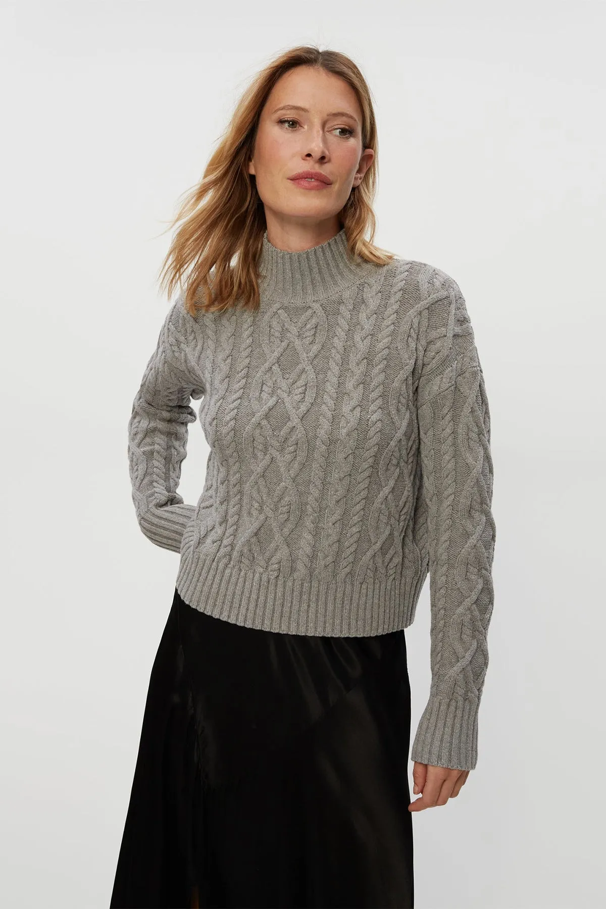 Suki Cable Mock Neck