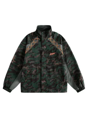 Thesupermade Camouflage Diamond Patchwork Jacket