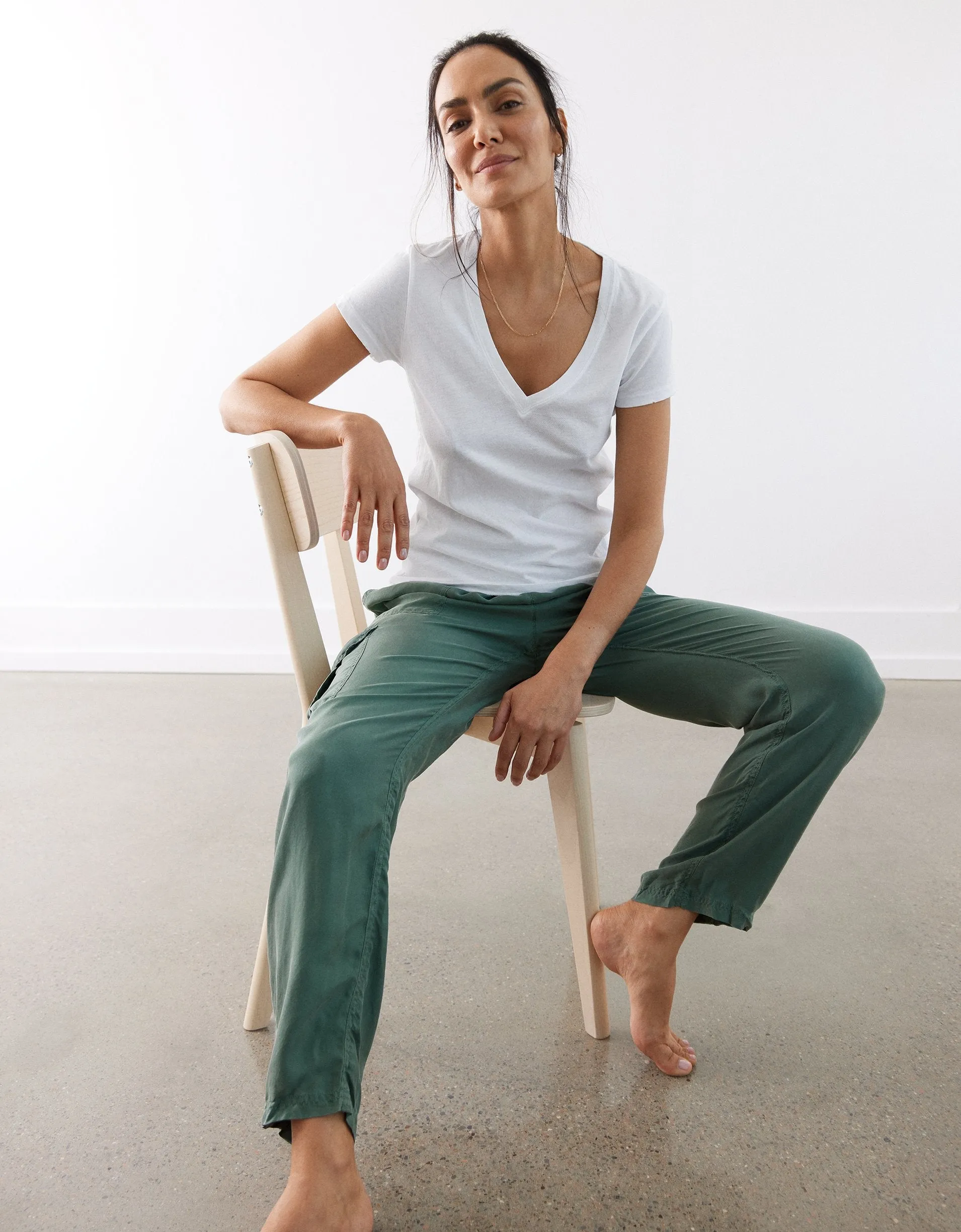 unsubscribed washable silk cargo pant