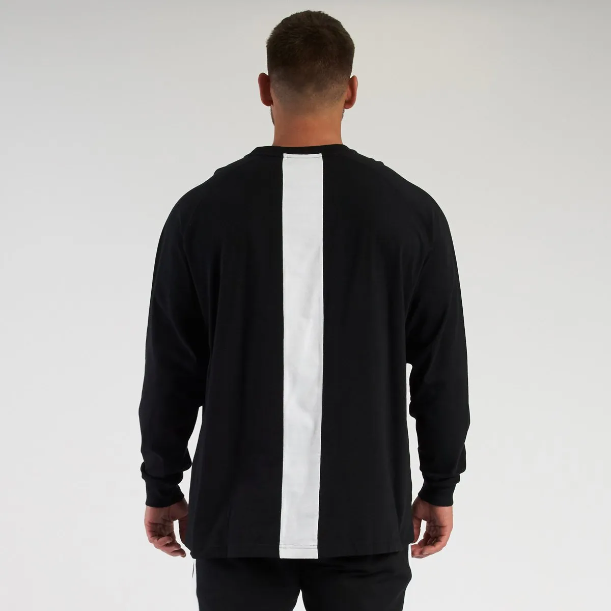 Vanquish Contrast Black Oversized Long Sleeve T Shirt