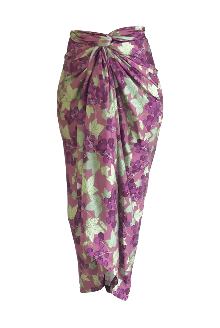 Vine Print Wrap Skirt