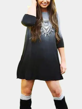 Wholesale Fashion Long Sleeve Round Neck Casual Dress