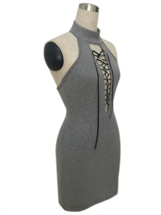 Wholesale Grey Sleeveless Dresses