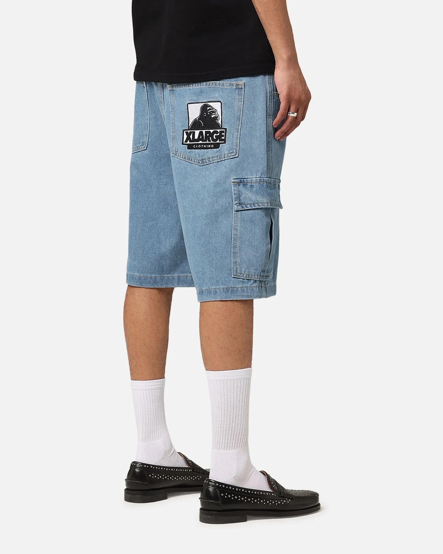 X-Large Bull Denim 91 Cargo Short Mid Blue Denim