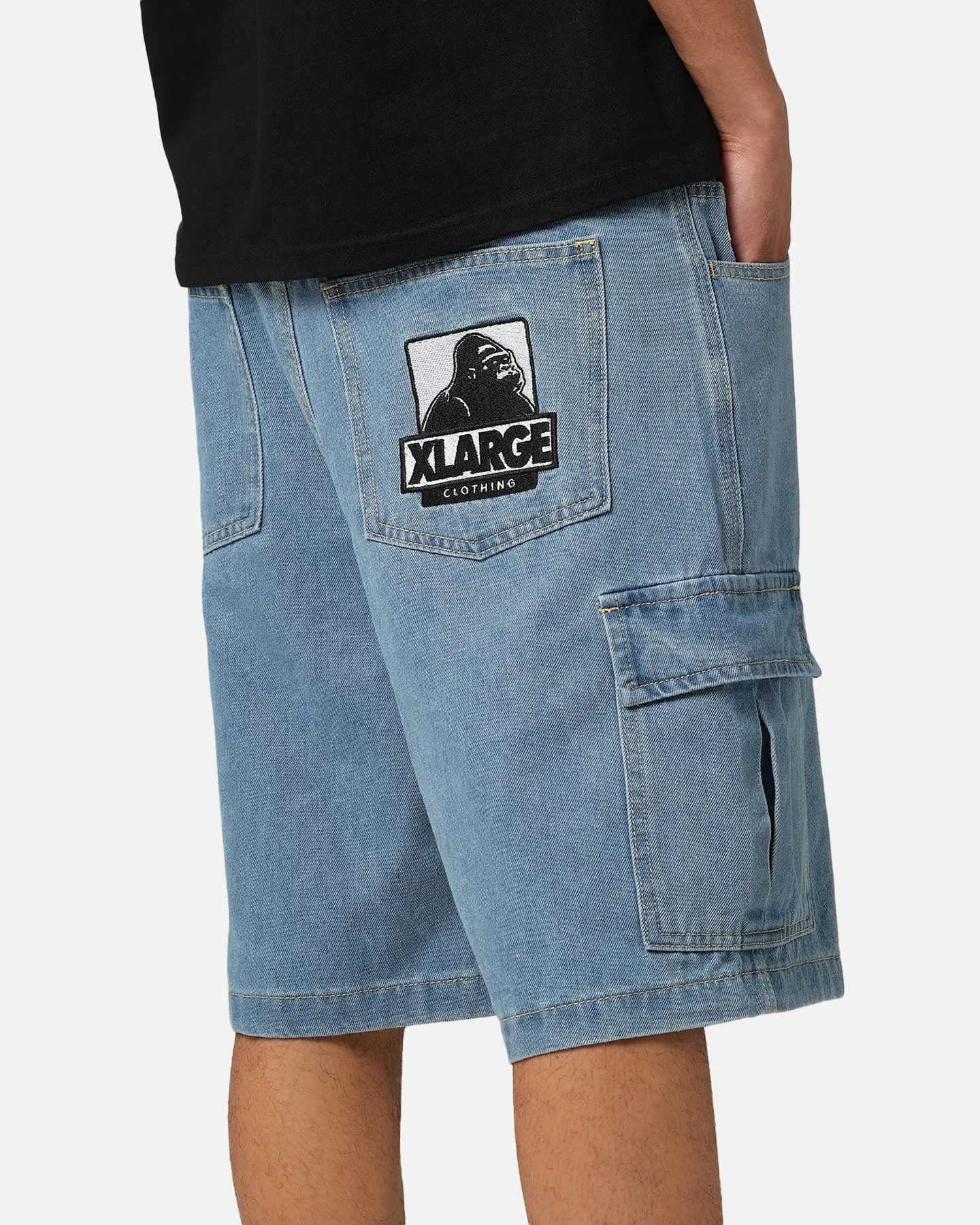 X-Large Bull Denim 91 Cargo Short Mid Blue Denim