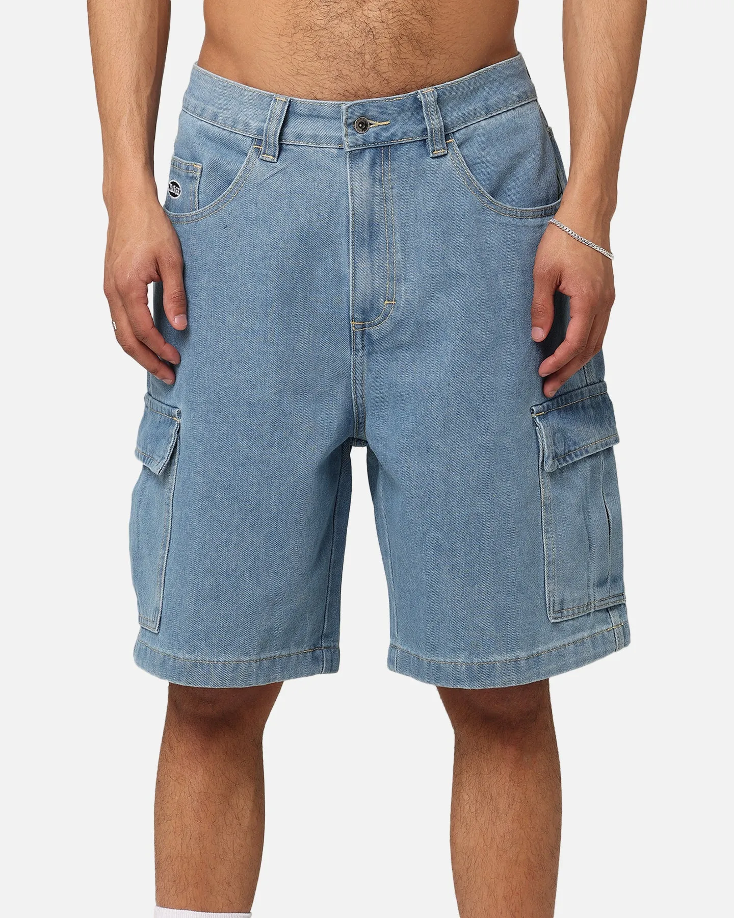 X-Large Bull Denim 91 Cargo Short Mid Blue Denim