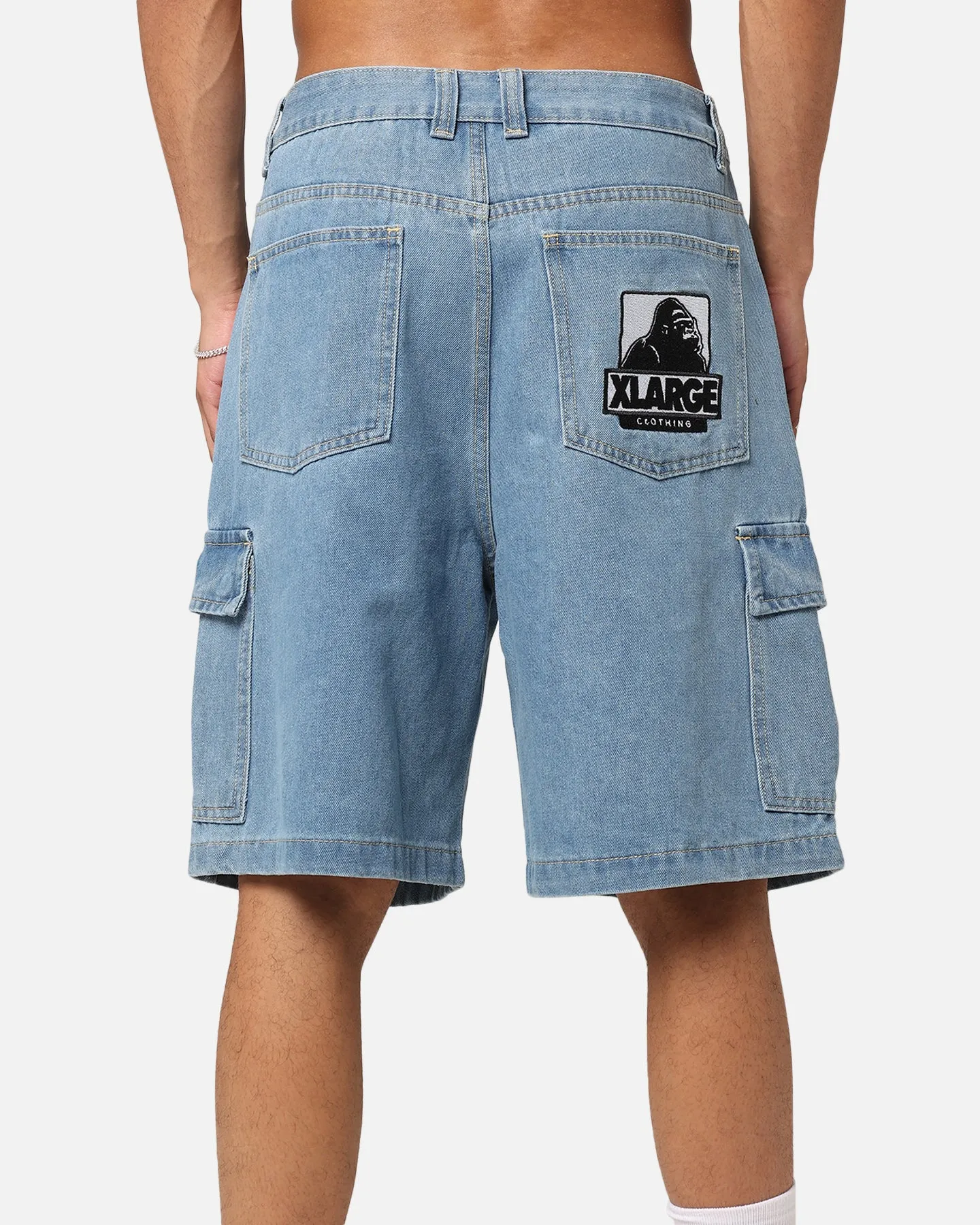 X-Large Bull Denim 91 Cargo Short Mid Blue Denim